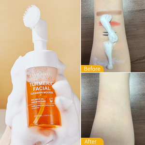 Bán Buôn Nhãn Hiệu Riêng Chăm Sóc Da Mặt Rửa Dưỡng Ẩm Giữ Ẩm Nghệ Tạo Bọt Mặt Bàn Chải Sữa Rửa Mặt Mousse - Product Image 3