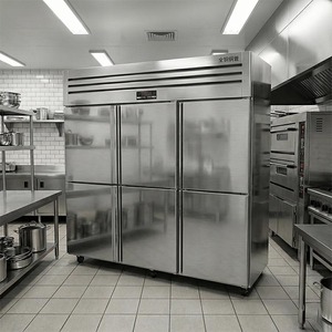 Refrigerador Comercial de Gran Capacidad, Refrigeración por Aire, Refrigerador Vertical con Congelador Combinado - Product Image 1