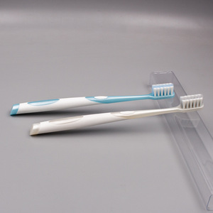 Brosse à dents manuelle pour adultes, manche droit, double couleur, poils souples, protection des gencives, nettoyage en profondeur, usage domestique - Product Image 3