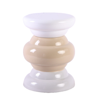 Nouveau multifonctionnel 3 niveaux moderne fer côté couleur bloc Table finition brillante tambour fin Table salon chambre décor à la maison