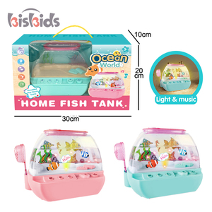 Giocattolo Acquario Happy Aquarium Ocean <span class=keywords><strong>World</strong></span> con Luci Colorate e Musica, Rete da Pesca e Vasca per Pesci in Plastica per Bambini - Product Image 1