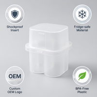 Lot de 4 étuis de voyage pour peptides de haute qualité de 3 ml – Boîte en plastique pour peptides, couleur et logo personnalisés OEM pour la protection des petits flacons d'échantillons