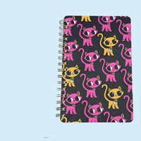 Carnet à spirales personnalisé avec logo, format A4, A5, A6, ligné, couverture en papier durable, pliable à 360 degrés, pour l'école et le bureau