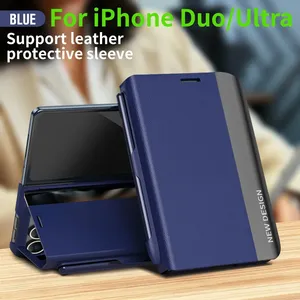 เหมาะสำหรับเคสโทรศัพท์ไอโฟนดูโอ ฟลิปพร้อมปากกาสไตลัสในตัวและช่องใส่ปากกา วัสดุพีซีป้องกันหน้าจอเต็มรูปแบบ<span class=keywords><strong>ที่</strong></span>ทนทานต่อการขีดข่วน - Product Image 4