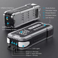 Démarreur portable sans fil à super condensateur, batterie externe 24000 mAh 4000 A, kit d'urgence avec pompe à air pour voiture, camion, moto