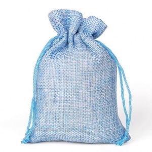 Sac à bijoux réutilisable avec cordon de serrage 15*20cm, pochette en toile de jute recyclable pour les mariages, les fêtes, l'emballage de cadeaux, le rangement - Product Image 1