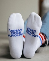 Chaussettes de sport personnalisées en coton rayé avec caractéristique antibactérienne Position du bas du logo Style sportif à la mode Chaussette personnalisée du fabricant