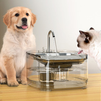 Dispensador de Agua Automático Inteligente para Mascotas, Carcasa Transparente de Plástico, Diseño Impermeable, Capacidad de 3200 ml, Filtro Reemplazable para Perros y Gatos