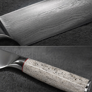 Nouveau produit : Couteau <span class=keywords><strong>de</strong></span> chef Damas avec lame en acier inoxydable <span class=keywords><strong>de</strong></span> 7 et 8 pouces, bord affûté pour usage domestique - Product Image 3