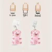 Bouchon de protection anti-poussière pour téléphone Kawaii, bouchon anti-poussière en acrylique, bouchon anti-poussière, prise de charge pour téléphone, 1 pièce