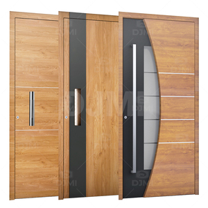 Trung Quốc Hàng Đầu Nhà Máy Hiện Đại Lối Vào Porte Khu Dân Cư Gỗ Rắn Cửa Cho Chính Nhập Phía Trước Rắn Gỗ Pivot Cửa Cho Nhà - Product Image 4