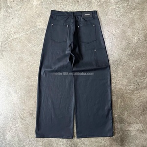 Pantalones Vaqueros Encerados de Diseño de Moda, Corte Recto Ancho, Estilo Japonés, Denim Selvedge, Baggy para Hombre - Product Image 5