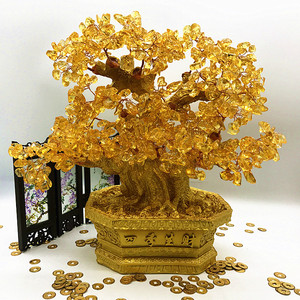 Bán Buôn Vàng Lớn Pha Lê Tiền Cây Bonsai Phong Cách Tài May Mắn Phong Thủy Mang Theo Sự Giàu Có Trang Trí Nhà Món Quà Sinh Nhật - Product Image 2