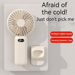 2024 Best-Selling Mini Handheld Display Portable USB Fan Cute Small Rechargeable Fan with Stand for Outdoor Use - Product Image 2