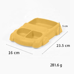 Juego de platos de silicona con ventosa de dibujos animados para niños con utensilios, juego de 8 piezas - Product Image 4