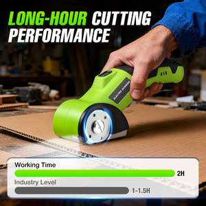 कार्लेस इलेक्ट्रिक कैंची कार्डबोर्ड बॉक्स कटर रिचार्जेबल पावर रोटरी कटर बॉक्स कालीन कपड़े के लिए - Product Image 2