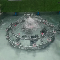 Fontaine de jardin extérieure compacte étanche IP68 avec musique et danse, lumière subaquatique RVB 3000K 24V, buse à bulles effet géyser
