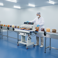Bureau-model warmte-sealer, 21 cm breed, handmatige plastic zakken sealer met ingebouwde datumcodering voor het verpakken van gedroogd fruit, snacks en noten.