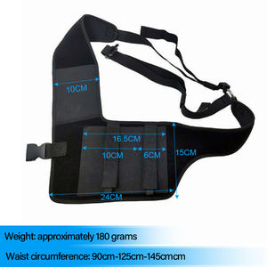 सार्वभौमिक कंधे नियोप्रोन बंदूक होल्स्टर को सेल फोन बैग के साथ समायोज्य सामरिक अंडरआर्म छाती होल्स्टर - Product Image 4