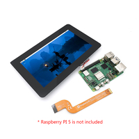 Layar Sentuh Resmi Raspberry Pi 5 inci / 7 inci 2, Cocok untuk Pi 5, Pi 4B, Pi 3B, Pi 2B, Pi B+ dan Pi A+