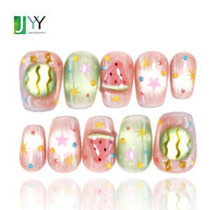 <span class=keywords><strong>Uñas</strong></span> de Gel 3D de Diseño Personalizado, Bajo MOQ, Hechas a Mano, <span class=keywords><strong>Uñas</strong></span> Artificiales <span class=keywords><strong>Cortas</strong></span>, Venta al Por Mayor, <span class=keywords><strong>Uñas</strong></span> Acrílicas Pintadas a Mano - Product Image 1