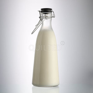 <strong>1</strong> <strong>Litre</strong> 1000ml 500ml Swing Top Clip Cap Glass Water Juice Bottles for Milk for Beverages for Beer Carton Packing Included - Product Image 3