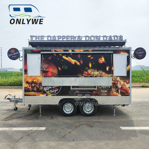 <span class=keywords><strong>ONLYWE</strong></span> Remorques de restauration rapide de haute qualité de 16 pieds entièrement équipées, camion de nourriture avec cuisine complète, chariots de nourriture mobiles pour kebab doner à vendre - Product Image 5