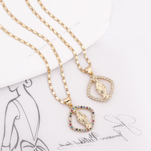 Joyería de Verano CM 2022, Joyería Religiosa de la Virgen María en Oro de 18K, Conjunto de Joyería de Dubái, Conjuntos de Collar y Aretes, Conjuntos de Joyería Europea - Product Image 3