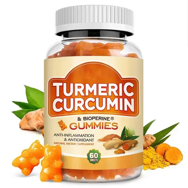 Organic Turmeric and Ginger Gummy Private Label Perfect for Amazon FBA