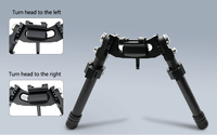 Trépied tactique en fibre de carbone personnalisé V10, pliable, support universel pour l'observation des oiseaux