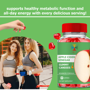 Complément alimentaire pour la perte de poids, stimulant énergétique, gommes au vinaigre de cidre de pomme avec cétone de framboise - Product Image 2