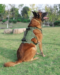 <span class=keywords><strong>Harness</strong></span> Anjing Taktis Heavy Duty, Bahan Nylon Solid Reflektif, Vest yang Dapat Disesuaikan untuk Anjing Besar, Latihan Outdoor - Product Image 1