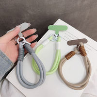 Dragonne de poignet pour coque de téléphone, en nylon écologique, universelle pour iPhone, avec design coloré en cordon court