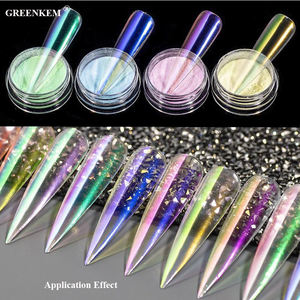 Poudre à ongles arc-en-ciel 12 couleurs 0,2g, poudre transparente <span class=keywords><strong>effet</strong></span> glace, <span class=keywords><strong>rose</strong></span> aurora, poudre scintillante <span class=keywords><strong>effet</strong></span> sirène, poudre miroir - Product Image 2