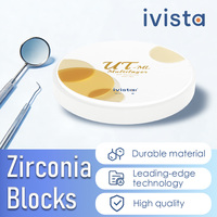 Bloque de Zirconia IVISTA UT-ML 60% Translúcido 650MPa Sin Necesidad de Tinte Interno para Fresadora Dental