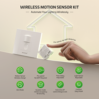 Kit de Sensor de Movimiento PIR Inalámbrico 2.4G, Simulación de Vacaciones, Modo Antirrobo, Interruptor de Control de Iluminación, 100-230VAC