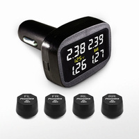 Promata MATAC-4E 4WD TPMS avec affichage sur prise allume-cigare, 4 capteurs externes et réglage de la pression à un bouton pour SUV et Ute
