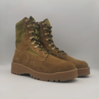 Bottes tactiques en cuir suédé avec semelle en PU+caoutchouc, bottes tactiques Belleville