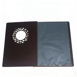 कस्टम खोखला केंद्र में दुकानों के लिए पारदर्शी pvc आस्तीन के साथ pvc आस्तीन के साथ Pvc चमड़े के मेनू को कवर करता है - Product Image 5