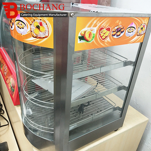 Vitrina para Tartas de Huevo, Vidrio Templado, Acero Inoxidable 304, Exhibidor de Alimentos con Calefacción para Panadería - Product Image 5