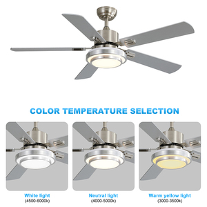 Beliebte Stile Dekorative Innen 52 Zoll 5 Flügel reversibler Gleichstrom motor Moderner LED-Decken ventilator mit Licht - Product Image 2