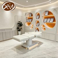 Table de massage électrique moderne et luxueuse pour salon de beauté, spa, avec 3/4 moteurs, réglable, portable, pliable, en PU