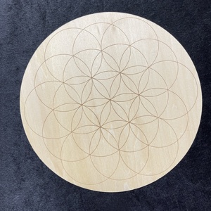 <strong>Chakra</strong> Reiki <strong>Healing</strong> Spiritual Energy Wiccan Wood Coaster Wooden Crystal Grid Board - Product Image 2