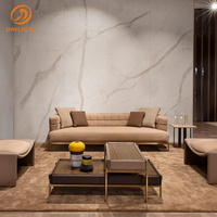 Neueste Designs moderne Sofas Luxus Wohnzimmer Leder einzelne braune Sofas Set Möbel nach Hause