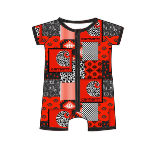 Romper Anak Bahan Bambu/Spandex untuk Anak Laki-laki Perempuan Balita Pakaian Motif Hewan Ritsleting Dua Arah Grosir Kotak Kejutan Yilei - Product Image 2