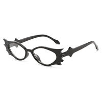 Twooo T1633 Nouveauté Lunettes de soleil anti-lumière bleue œil de chat en forme de chauve-souris style hip-hop pour soirée