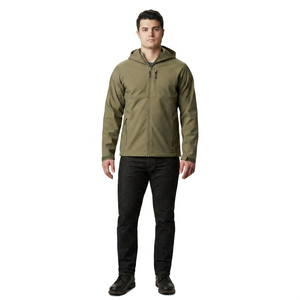 Men's High Quality Customized Slim-Fit Softshell <b>Jacket</b> Full Zip Breathable <b>Waterproof</b> <b>Light</b> Spandex Casual Wear for Winter - Product Image 1