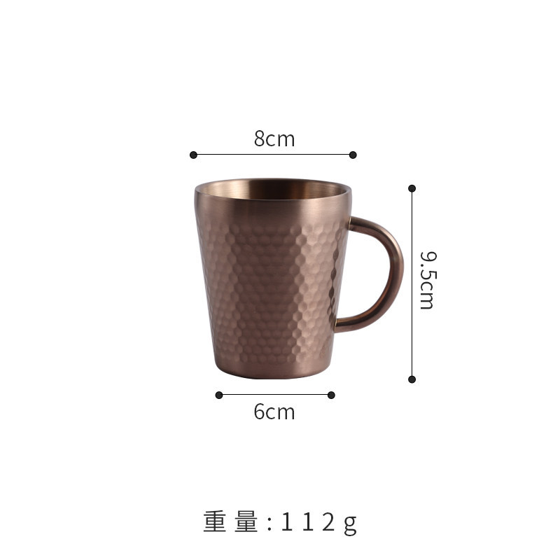 Tasse texturée martelée (or rose)