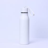 Thermos isotherme double paroi en acier inoxydable 20oz 500ml, portable pour voiture, avec sangle intégrée au couvercle
