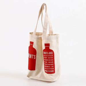 Bolsa de Lona para Vino con Logotipo Impreso, Bolsa de Almacenamiento de Lona de Algodón al por Mayor, Bolsa para Botella de Vino con Cordón - Product Image 3